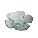 Castiçal e Vaso de Vidro Formato Flor