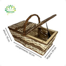 Cesta de Piquenique em Vime Reforçada 50 cm - foto 2