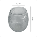 Vaso de Vidro Barrica Texturizado 18 cm - foto 2