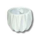 Mini Vaso de Cerâmica Branco Diamond Pote 6 - foto 2