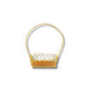 Cesta Decorativa Dupla de Bambu para Violetas 9cm