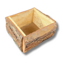 Mini Cachepô de Madeira de Pinus Quadrado 8x13x13cm