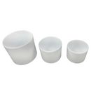Trio de Vasos de Cerâmica Cilíndricos Brancos P M G - foto 3