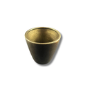 Vaso de Cerâmica Ouro Preto 15cm com Furo de Drenagem