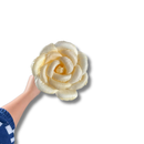 Flor de Palha de Milho Alvejada Decorativa