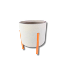 Vaso Nórdico Areia em Polietileno 34cm com Pés de Madeira
